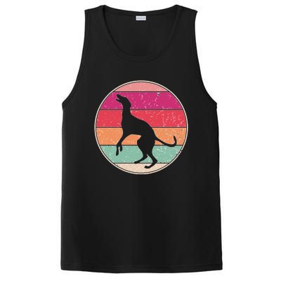 Intage Greyhound Dog Retro Pet Lover Dog Mom Distressed PosiCharge Competitor Tank