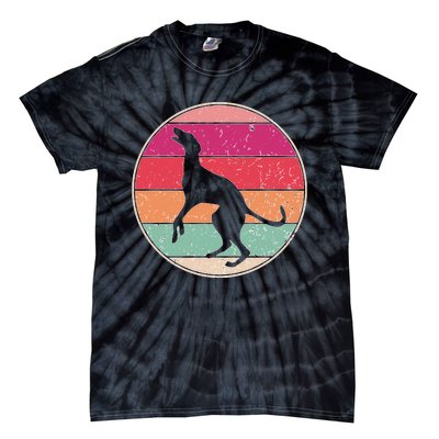 Intage Greyhound Dog Retro Pet Lover Dog Mom Distressed Tie-Dye T-Shirt