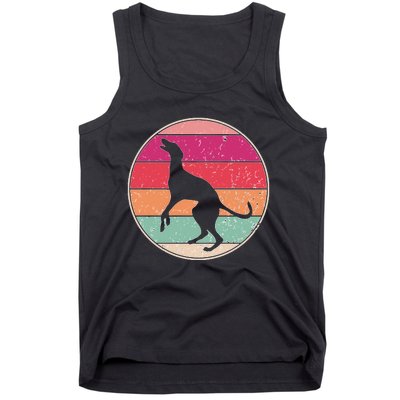 Intage Greyhound Dog Retro Pet Lover Dog Mom Distressed Tank Top