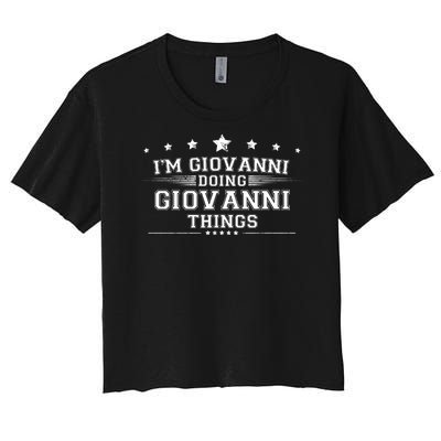 Im Giovanni Doing Giovanni Things Women's Crop Top Tee