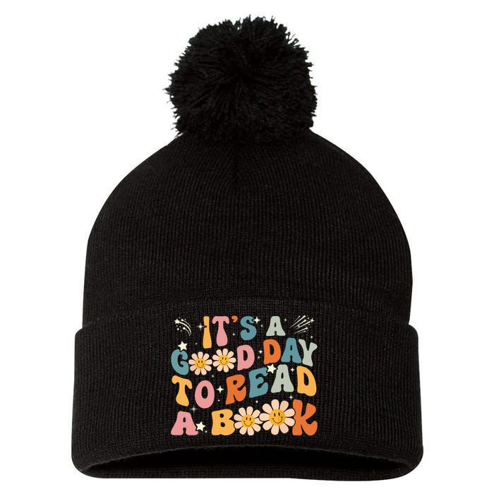 Its Good Day To Read Book Funny Library Reading Lovers Pom Pom 12in Knit Beanie