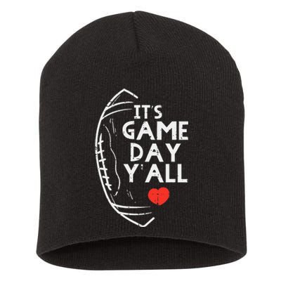 Its Game Day Yall American Football Sports Short Acrylic Beanie