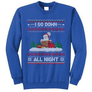 I Go Down All Night Crude Dirty Funny Christmas Santa Ugly Gift Sweatshirt