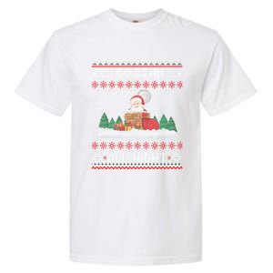 I Go Down All Night Crude Dirty Funny Christmas Santa Ugly Gift Garment-Dyed Heavyweight T-Shirt