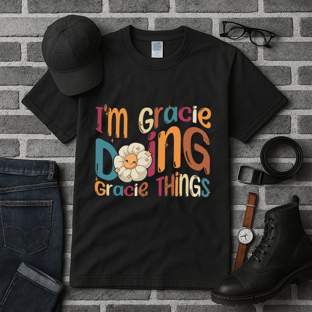 IM Gracie Doing Gracie Things Funny Groovy Retro Gracie Tall T-Shirt