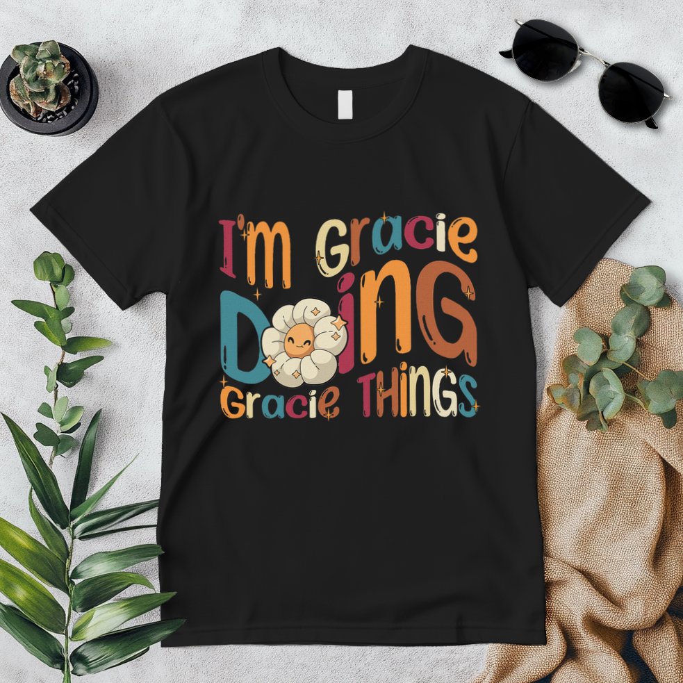 IM Gracie Doing Gracie Things Funny Groovy Retro Gracie Premium T-Shirt