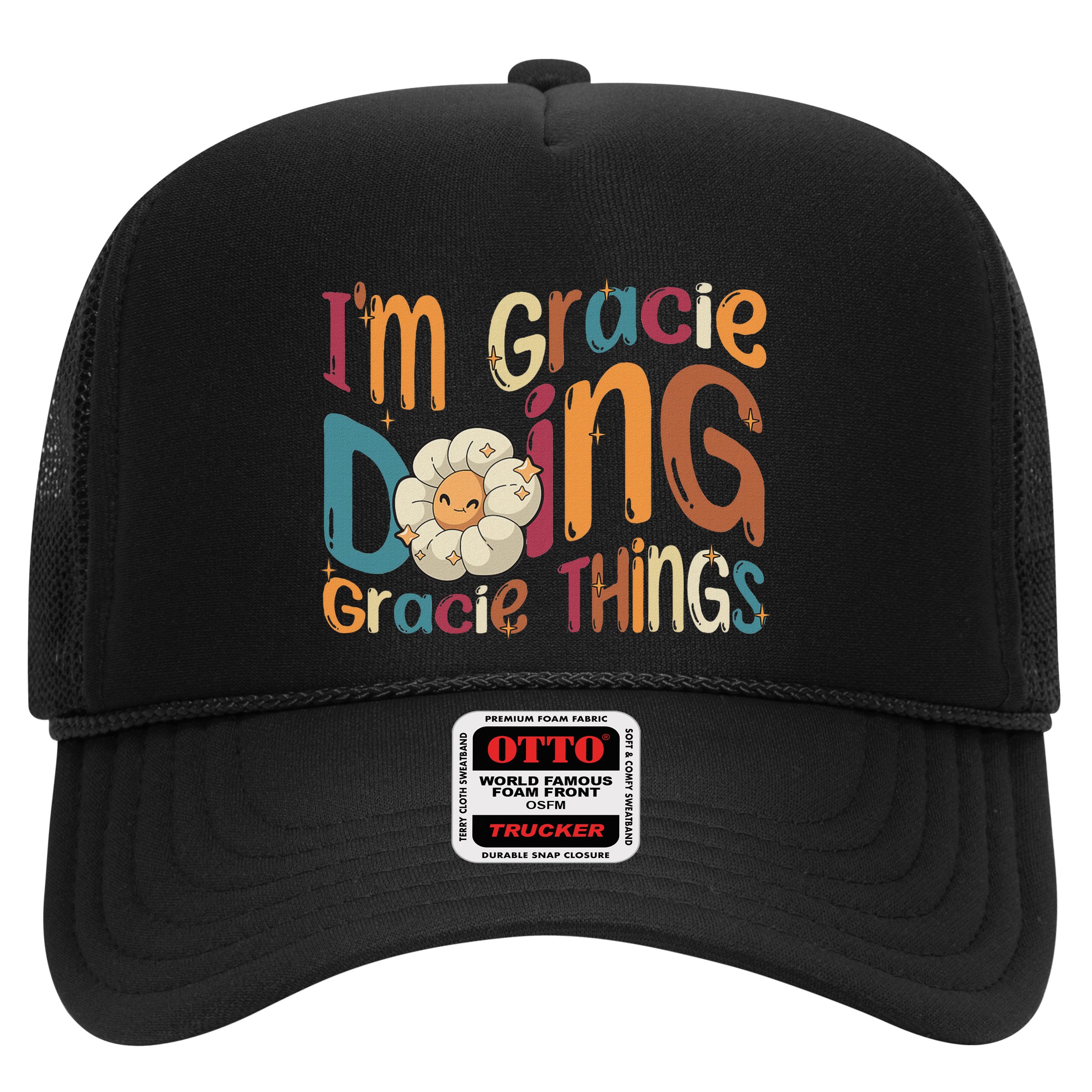 IM Gracie Doing Gracie Things Funny Groovy Retro Gracie Hat