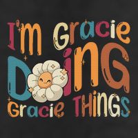 IM Gracie Doing Gracie Things Funny Groovy Retro Gracie Hat