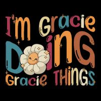 IM Gracie Doing Gracie Things Funny Groovy Retro Gracie Women's V-Neck T-Shirt