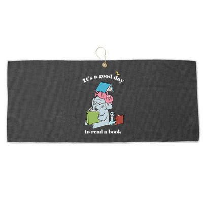 It's Good Day To Read A Book Read Across America Reading Day Book Lover Large Microfiber Waffle Golf Towel