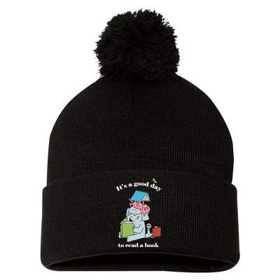 It's Good Day To Read A Book Read Across America Reading Day Book Lover Pom Pom 12in Knit Beanie