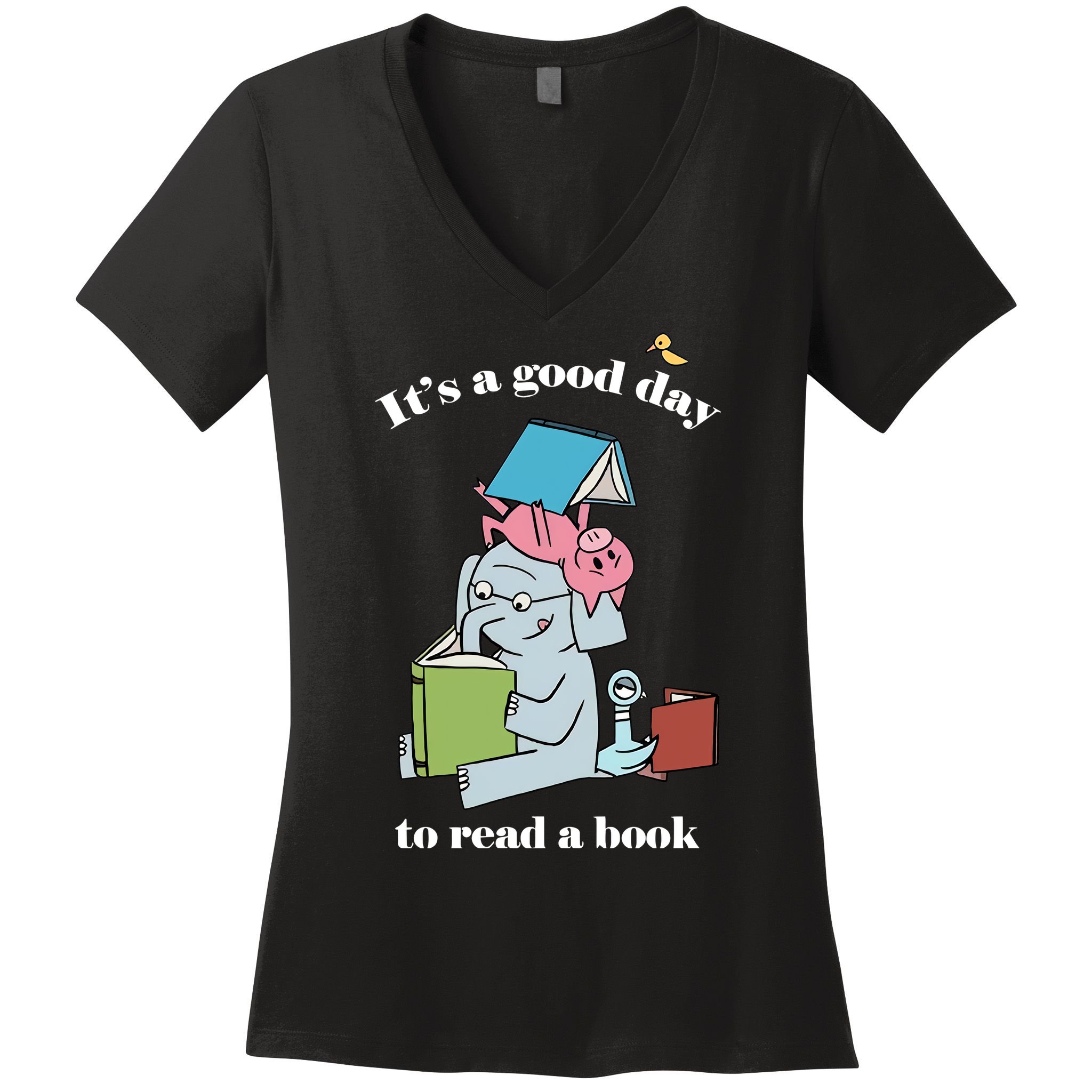 It's Good Day To Read A Book Read Across America Reading Day Book Lover Women's V-Neck T-Shirt