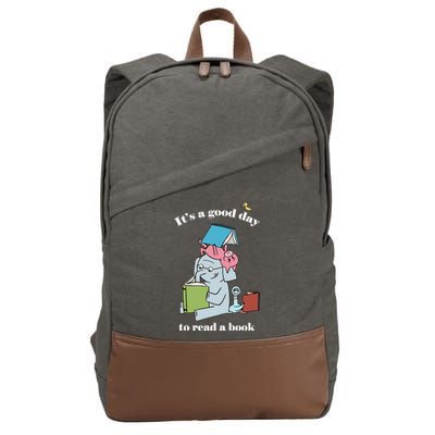 It's Good Day To Read A Book Read Across America Reading Day Book Lover Cotton Canvas Backpack