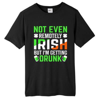 I'm Getting Drunk Irish Flag Shamrock St Patrick's Day Beer Tall Fusion ChromaSoft Performance T-Shirt