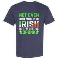 I'm Getting Drunk Irish Flag Shamrock St Patrick's Day Beer Garment-Dyed Heavyweight T-Shirt