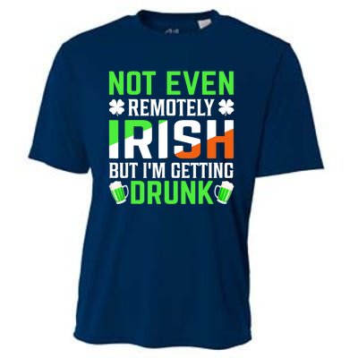 I'm Getting Drunk Irish Flag Shamrock St Patrick's Day Beer Cooling Performance Crew T-Shirt