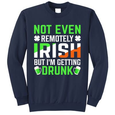 I'm Getting Drunk Irish Flag Shamrock St Patrick's Day Beer Sweatshirt