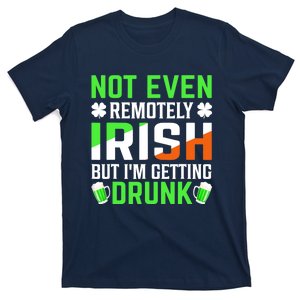 I'm Getting Drunk Irish Flag Shamrock St Patrick's Day Beer T-Shirt