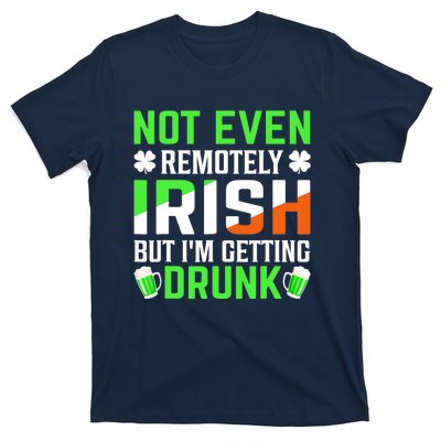 I'm Getting Drunk Irish Flag Shamrock St Patrick's Day Beer T-Shirt