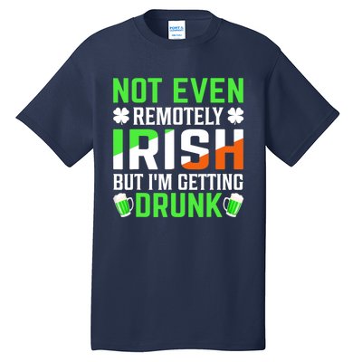 I'm Getting Drunk Irish Flag Shamrock St Patrick's Day Beer Tall T-Shirt