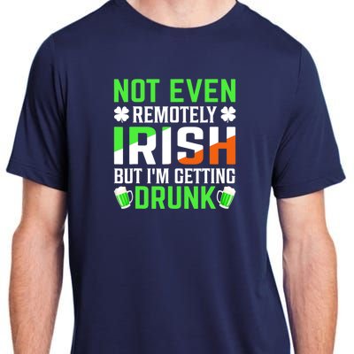 I'm Getting Drunk Irish Flag Shamrock St Patrick's Day Beer Adult ChromaSoft Performance T-Shirt