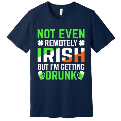 I'm Getting Drunk Irish Flag Shamrock St Patrick's Day Beer Premium T-Shirt