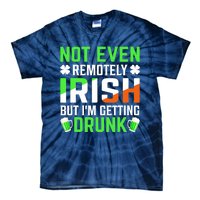 I'm Getting Drunk Irish Flag Shamrock St Patrick's Day Beer Tie-Dye T-Shirt