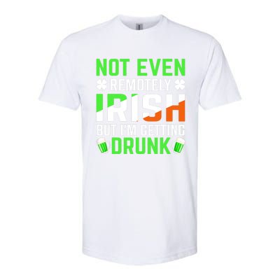 I'm Getting Drunk Irish Flag Shamrock St Patrick's Day Beer Softstyle CVC T-Shirt