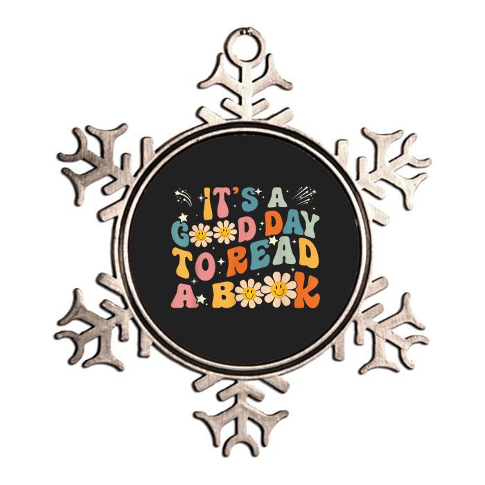 It's Good Day To Read Book Funny Library Reading Lovers Metallic Star Ornament