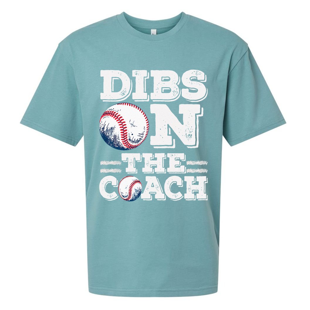 I've Got Dibs On The Coach Funny Baseball Coach Sueded Cloud Jersey T-Shirt