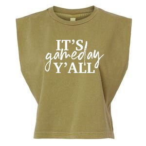 It's Game Day Y'all Gift Football And Basketball Great Gift Garment-Dyed Women's Muscle Tee