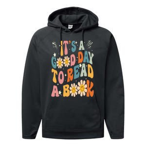 It's Good Day To Read Book Funny Library Reading Lovers Performance Fleece Hoodie