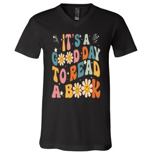 It's Good Day To Read Book Funny Library Reading Lovers V-Neck T-Shirt