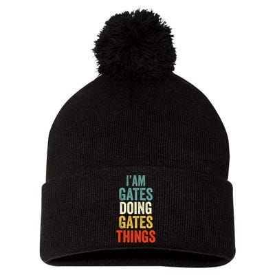 IM Gates Doing Gates Things Gates Personalized Pom Pom 12in Knit Beanie