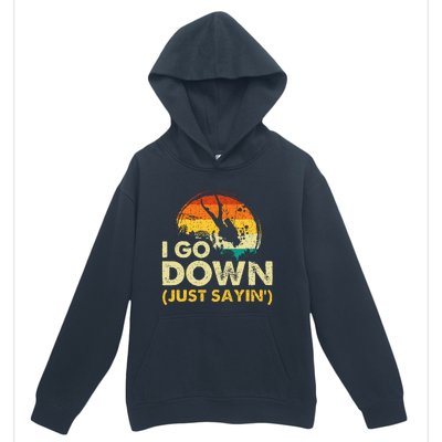 I Go Down Scuba Diver Diving Instructor Underwater Urban Pullover Hoodie