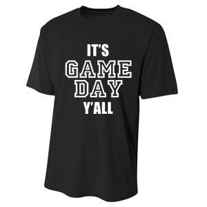 It's Game Day Y'all Funny Football Fan Tee Performance Sprint T-Shirt