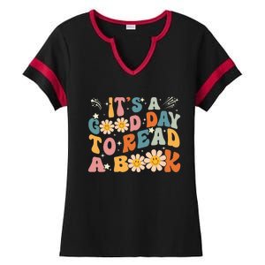 Its Good Day To Read Book Funny Library Reading Lovers Ladies Halftime Notch Neck Tee