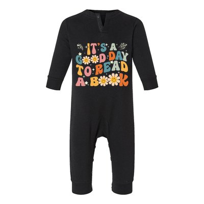 Its Good Day To Read Book Funny Library Reading Lovers Infant Fleece One Piece