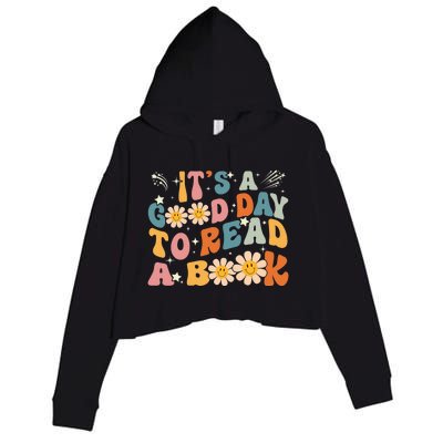 Its Good Day To Read Book Funny Library Reading Lovers Crop Fleece Hoodie