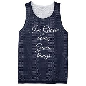 I'M GRACIE DOING GRACIE THINGS Funny Birthday Name Gift Idea Mesh Reversible Basketball Jersey Tank