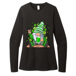 Irish Gnome Drink Beer Lucky Shamrock Gnome St Patricks Day Womens CVC Long Sleeve Shirt