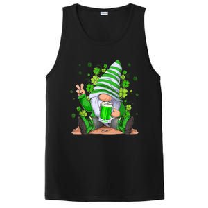 Irish Gnome Drink Beer Lucky Shamrock Gnome St Patricks Day PosiCharge Competitor Tank