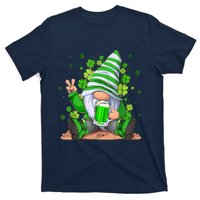 Irish Gnome Drink Beer Lucky Shamrock Gnome St Patricks Day T-Shirt