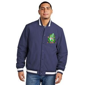 Irish Gnome Drink Beer Lucky Shamrock Gnome St Patricks Day Insulated Varsity Jacket