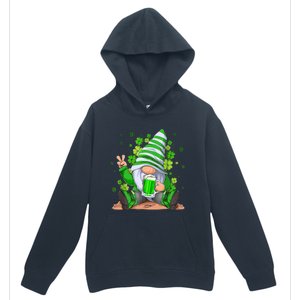 Irish Gnome Drink Beer Lucky Shamrock Gnome St Patricks Day Urban Pullover Hoodie