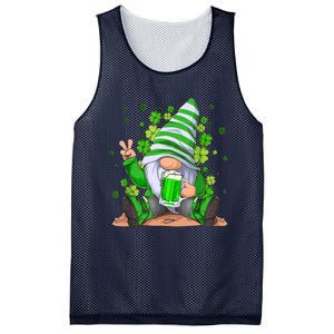 Irish Gnome Drink Beer Lucky Shamrock Gnome St Patricks Day Mesh Reversible Basketball Jersey Tank