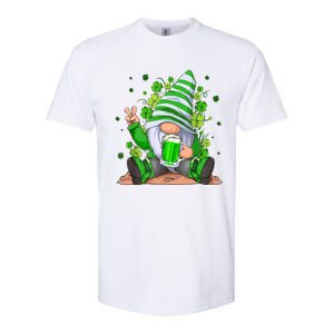 Irish Gnome Drink Beer Lucky Shamrock Gnome St Patricks Day Softstyle CVC T-Shirt