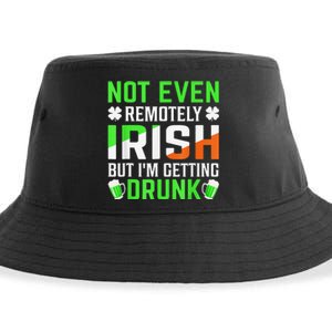 i'm Getting Drunk Irish Flag Shamrock St Patrick's Day Beer Sustainable Bucket Hat