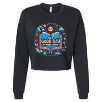 ItS Good Day To Read Book Funny Library Reading Books Lover Cropped Pullover Crew