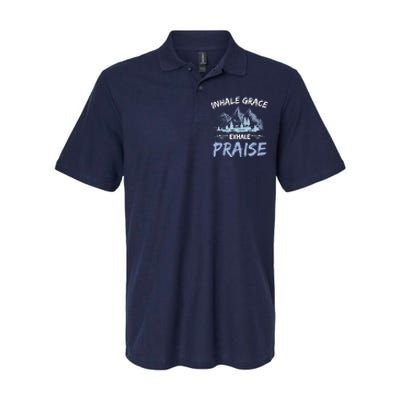 Inhale Grace Exhale Praise Vintage Camping Softstyle Adult Sport Polo